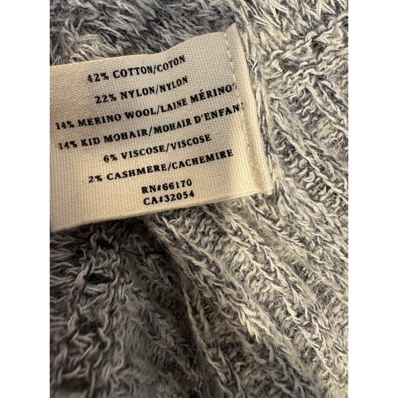Anthropologie Sparrow Wool Mohair Cashmere Blend Gray Crewneck Knit Sweater XS - Picture 5 of 6